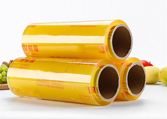 o PVC dos alimentos frescos de 45cm 50cm adere-se filme biodegradável plástico do envoltório para o empacotamento de alimento