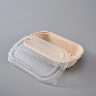 dos utensílios de mesa biodegradáveis do bagaço de 850ml 1000ml recipiente à prova de graxa da micro-ondas com tampa