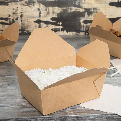 Da lancheira descartável biodegradável dos utensílios de mesa 337gsm de FDA 2000ml recipiente de alimento de papel