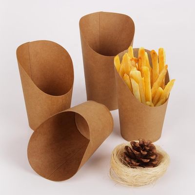 do copo francês de papel da colher da fritada de 8oz 12oz suporte francês afastado afastado do cone da fritada