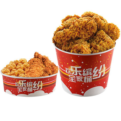 pipoca descartável biodegradável Fried Chicken Bucket dos utensílios de mesa da bebida de 32oz 46oz 48oz