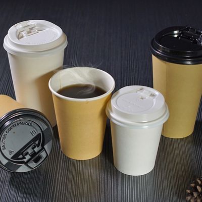 Copos de café bebendo feitos sob encomenda do chá 12oz 360ml de Logo Disposable Paper Cups Hot com tampas