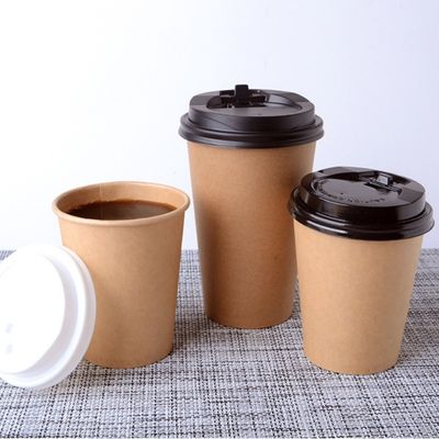 Os copos de papel descartáveis biodegradáveis de 8 onças papel de embalagem únicos copos de café da parede