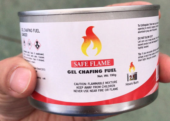 gel do metanol de 3Hr 72 PK que aquece por atrito o combustível que cozinha 200g para o bufete da restauração do hotel