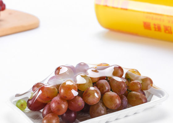 o PVC dos alimentos frescos de 45cm 50cm adere-se filme biodegradável plástico do envoltório para o empacotamento de alimento