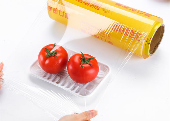 o PVC dos alimentos frescos de 45cm 50cm adere-se filme biodegradável plástico do envoltório para o empacotamento de alimento