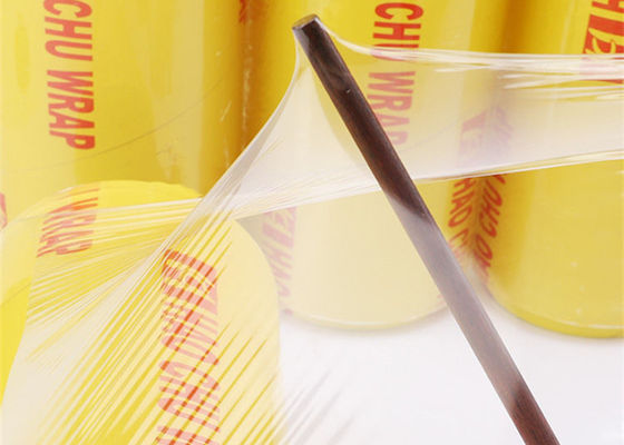 o PVC dos alimentos frescos de 45cm 50cm adere-se filme biodegradável plástico do envoltório para o empacotamento de alimento