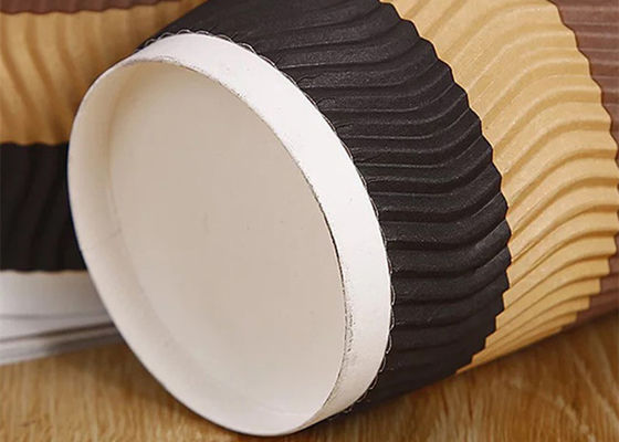 da parede biodegradável da ondinha de 20oz 24oz de papel descartável coloca os copos quentes de papel da bebida de 8 onças
