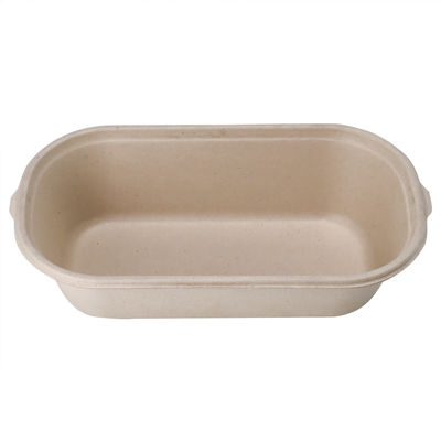 dos utensílios de mesa biodegradáveis do bagaço de 850ml 1000ml recipiente à prova de graxa da micro-ondas com tampa