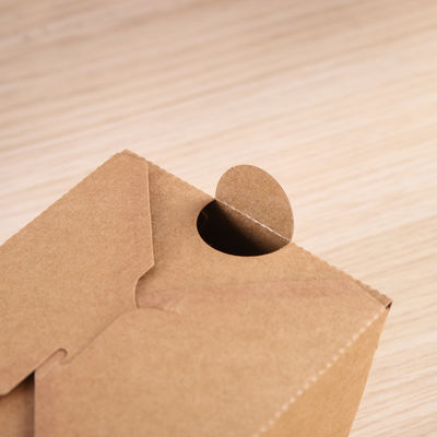 Caixas biodegradáveis Takeway Bento Lunch Box Kraft Paper do empacotamento de alimento