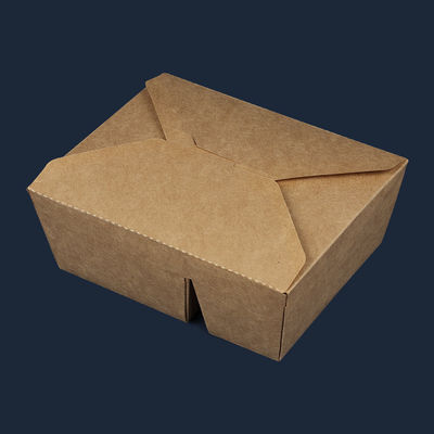 O compartimento descartável leva embora lancheiras para viagem do papel de embalagem de empacotamento de alimento da caixa