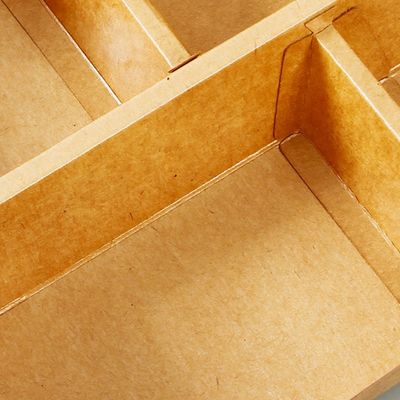 3 4 utensílios de mesa descartáveis biodegradáveis Bento Paper Lunch Box Kraft de 5 compartimentos 3MM