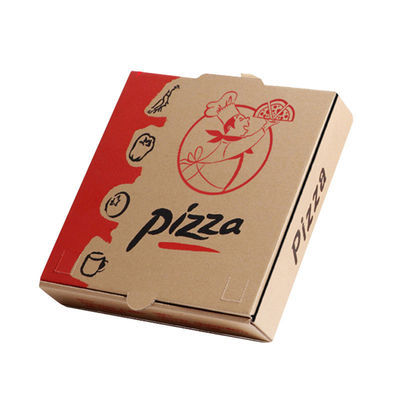 caixa impressa da pizza do cartão dos utensílios de mesa 9 10 12inch costume descartável biodegradável