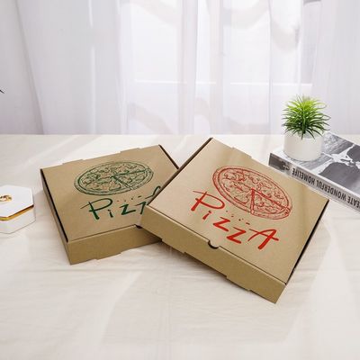 caixa impressa da pizza do cartão dos utensílios de mesa 9 10 12inch costume descartável biodegradável