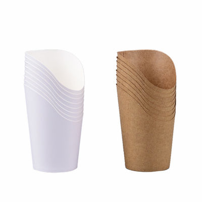 do copo francês de papel da colher da fritada de 8oz 12oz suporte francês afastado afastado do cone da fritada