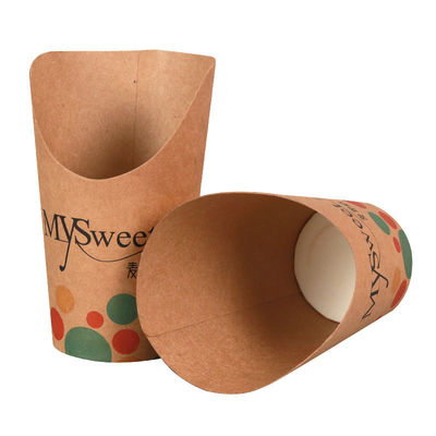 do copo francês de papel da colher da fritada de 8oz 12oz suporte francês afastado afastado do cone da fritada