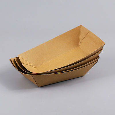 Bandejas descartáveis biodegradáveis do petisco de Frie do barco dos utensílios de mesa de 0.25LB 25#