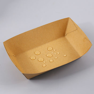 Bandejas descartáveis biodegradáveis do petisco de Frie do barco dos utensílios de mesa de 0.25LB 25#
