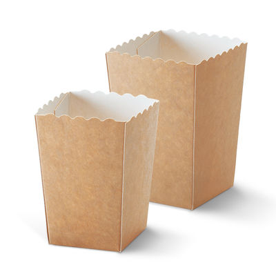 Da pipoca superior aberta descartável biodegradável dos utensílios de mesa das pepitas de CMYK caixa de empacotamento