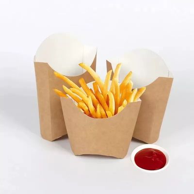 o Pe descartável de 220gsm Pantone revestiu a batata de batatas fritas Chips Box Packaging do papel de embalagem