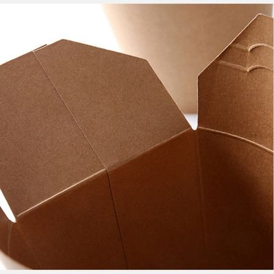 caixa de papel descartável biodegradável do macarronete dos utensílios de mesa 8oz 12oz do círculo 250ml dobrável