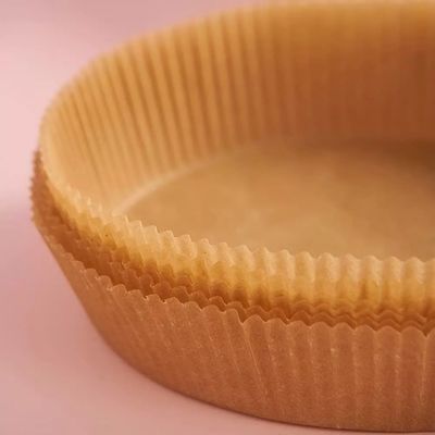 Cozimento descartável 20cm redondo de papel revestido do pergaminho da frigideira do ar do silicone da prova de óleo