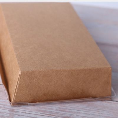 recipientes de alimento descartáveis do papel de embalagem Tray Sushi Food Box 300gsm de 500ml 600ml com tampas