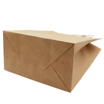 Saco branco descartável biodegradável do presente dos utensílios de mesa 130g 135g de Kraft com punhos
