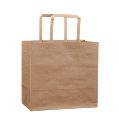sacos de papel descartáveis biodegradáveis de Brown dos utensílios de mesa de 250gsm 300gsm com punhos
