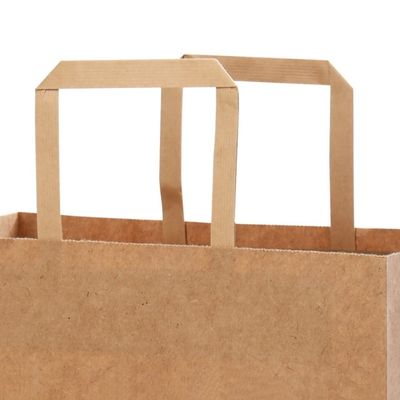 sacos de papel descartáveis biodegradáveis de Brown dos utensílios de mesa de 250gsm 300gsm com punhos