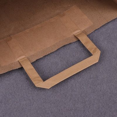 sacos de papel descartáveis biodegradáveis de Brown dos utensílios de mesa de 250gsm 300gsm com punhos