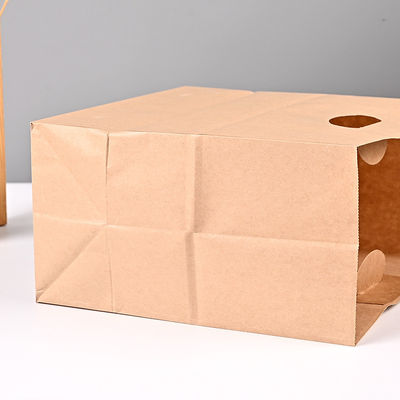 4LBS reciclado cortou o saco de compras 150GSM do presente do punho do saco de papel do empacotamento de alimento