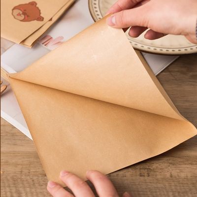 o sanduíche aberto dobro à prova de graxa do papel do saco 45gsm de 13x13cm ensaca o bolso do envoltório do hamburguer