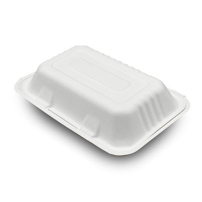 O recipiente de alimento articulado do bagaço da cana-de-açúcar de 7 x de 5in polpa biodegradável remove a lancheira