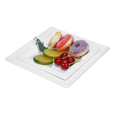o papel Compostable amigável da cana-de-açúcar de 9in 10in Eco chapeia a placa quadrada do bolo da sobremesa