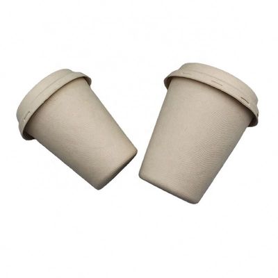 Copos de café afastados descartáveis biodegradáveis livres dos utensílios de mesa 8oz do bagaço de Pfas do leite