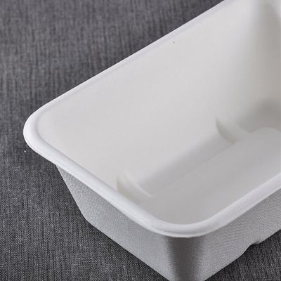 fast food biodegradável natural da salada dos utensílios de mesa do bagaço de 450ml 550ml Eco a ir recipientes