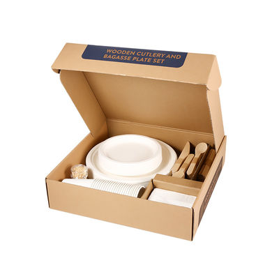 A cutelaria descartável Compostable sustentável das placas de Eco descartável remove recipientes de alimento