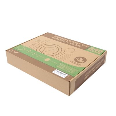 40 pessoas encalham o grupo Compostable de acampamento dos utensílios de mesa do hotel dos utensílios de mesa do partido
