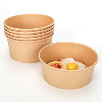 42oz 1300ml em volta das grandes bacias descartáveis dos utensílios de mesa descartáveis biodegradáveis para a sopa quente