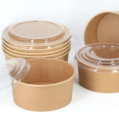 42oz 1300ml em volta das grandes bacias descartáveis dos utensílios de mesa descartáveis biodegradáveis para a sopa quente