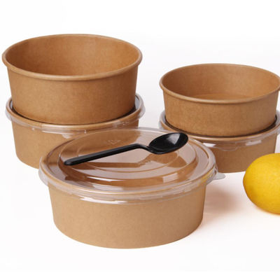 42oz 1300ml em volta das grandes bacias descartáveis dos utensílios de mesa descartáveis biodegradáveis para a sopa quente