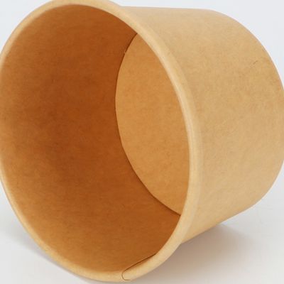 PLA que reveste a bacia de sopa biodegradável descartável 16oz do papel de embalagem dos recipientes da tomada para fora 24oz
