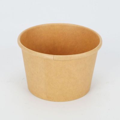 PLA que reveste a bacia de sopa biodegradável descartável 16oz do papel de embalagem dos recipientes da tomada para fora 24oz