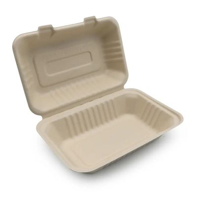 a polpa Compostable do bagaço dos utensílios de mesa do partido da louça de 600ml 1000ml almoça Bento Box