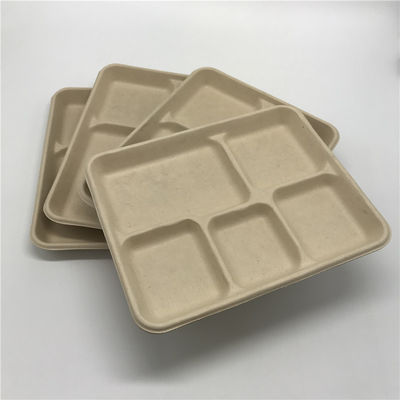 Bandeja descartável do Natal do bagaço Compostable inofensivo da cana-de-açúcar dos utensílios de mesa do partido