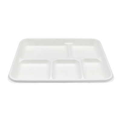 Bandeja descartável do Natal do bagaço Compostable inofensivo da cana-de-açúcar dos utensílios de mesa do partido