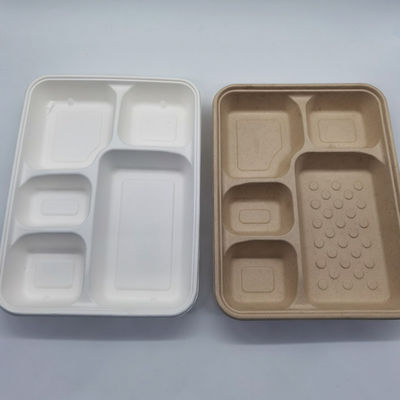 Bandeja descartável do Natal do bagaço Compostable inofensivo da cana-de-açúcar dos utensílios de mesa do partido