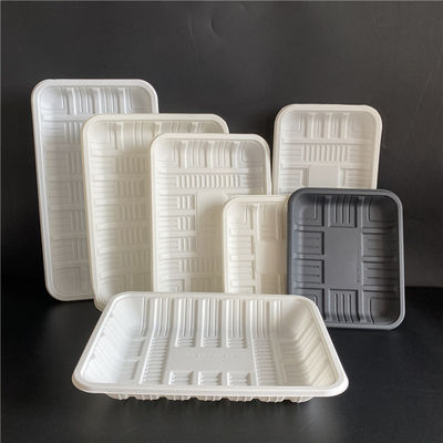 Alimento congelado Tray Container da fécula de milho da carne utensílios de mesa Sealable biodegradáveis 150mm
