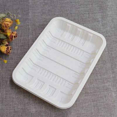 Alimento congelado Tray Container da fécula de milho da carne utensílios de mesa Sealable biodegradáveis 150mm